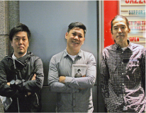 左から 国井栄之さん ミタスニーカーズ クリエイティブ・ディレクター マーチャンダイザー アンソニー・ホーさん、レフトフット代表 正能哲也さん ニューバランス ジャパン NB企画課