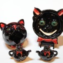 GREEN EYES BLACK CAT