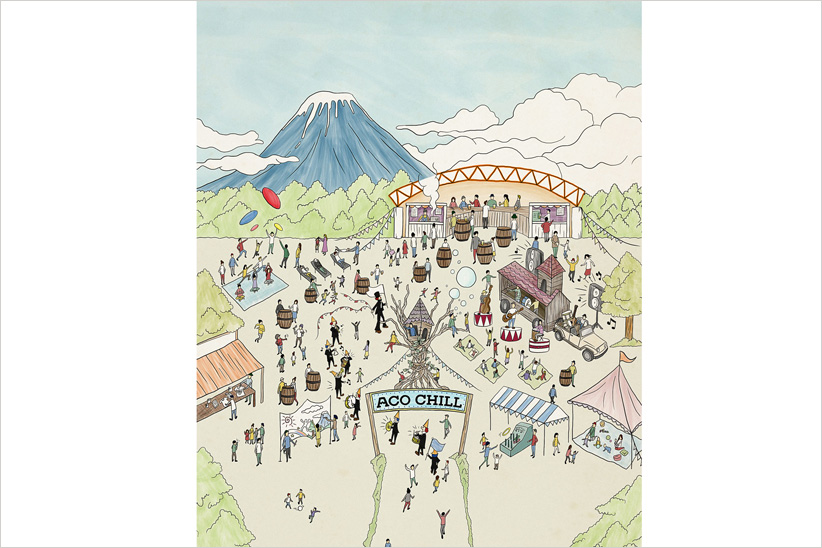 富士山の麓でアウトドア体験ができるイベント「ACO CHILL」が5月に開催。