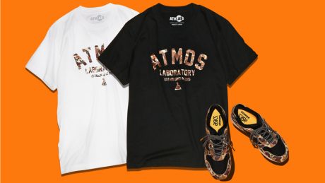 東京を代表するショップatmosが自信をもって贈る、“ダック カモ”を使ったスニーカーとTシャツ。