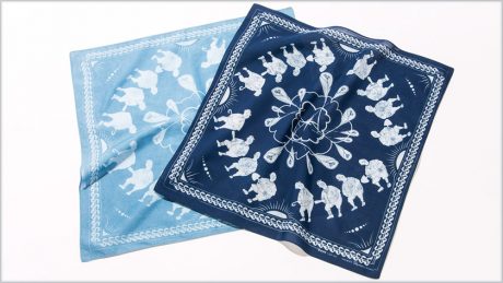 Indigo-dyed bandanas with a unique flavor. From the up-and-coming brand "bunt".