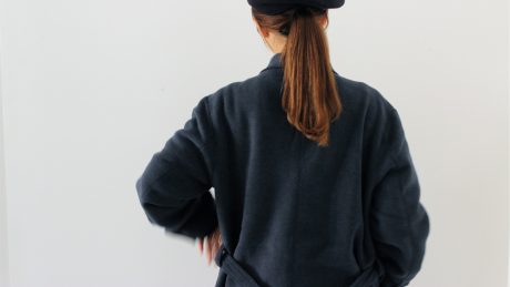 Wear it , hang it up . Porter Classic's versatile coat.