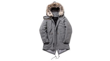 Bunny's first wear is a heavy mod coat that even the experts will appreciate.