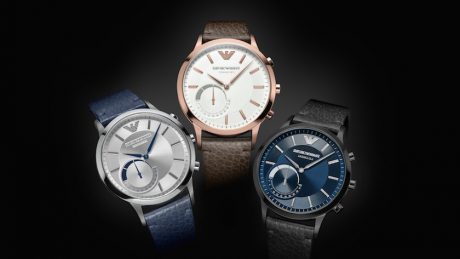 A fresh, classic look. Emporio Armani's hybrid smartwatch.