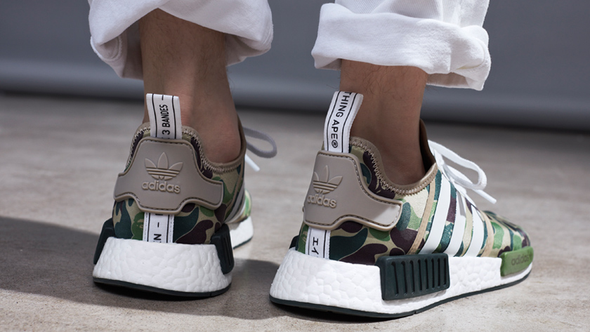 adidas NMD R1 Bape Olive Camo Men's - BA7326 - US