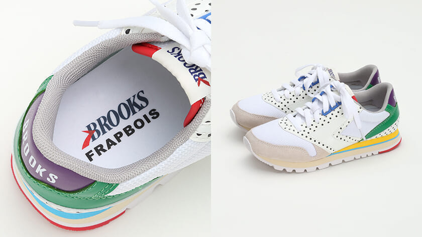 新品未使用 FRAPBOIS BROOKS コラボ スニーカー 80年代の傑作ランニングシューズをフラボアがアレンジするとこうなり