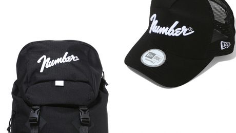 ナンバーナインとニューエラのコラボ作は、音を感じるロゴがポイントです。