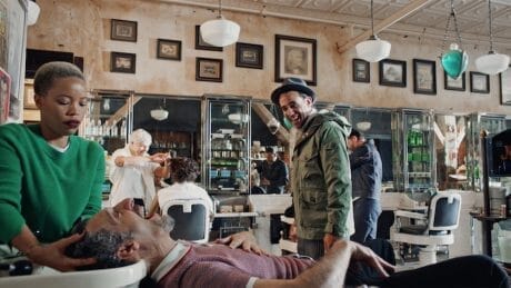 Two men talk about their hair style obsession? A short video work by Rag & Bone.