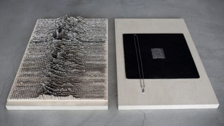 A novel jewelry piece that is created by reconstructing an "aggregate".