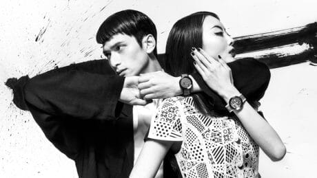 TOKYO MONOCHROME" campaign for the new FES Watch U display watch.