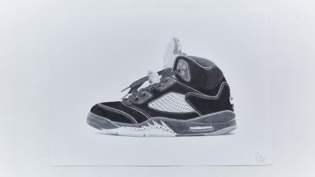 How about some Air Jordans you can frame? Sneaker drawing by Steph Morris.