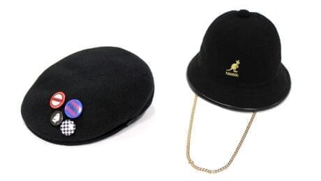 This is old school! Kangol and 24 Karats collaborated on these hats in full cultural color.