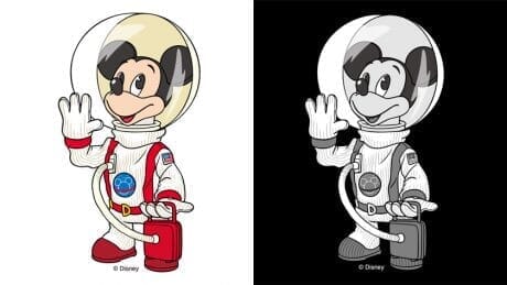 Mickey Mouse in his space suit at the Billionaire Boys Club!