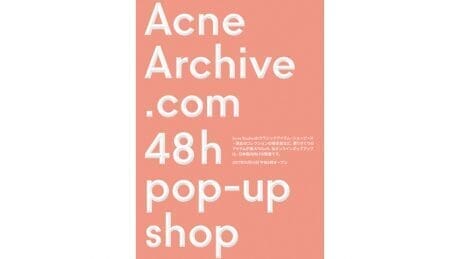 It would be quite frustrating to miss it. Up to 75% off Acne Studios, online pop-up.