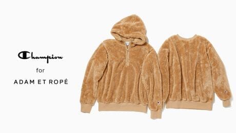 アダム エ ロペ × チャンピオンのフリースシリーズ。肌触りの良さが抜群です。