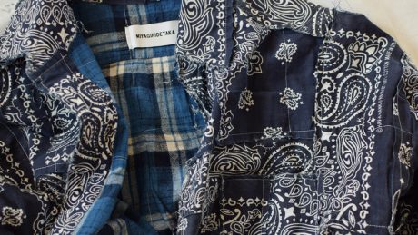 圧倒的な存在感。手間暇かけてつくられるミヤギヒデタカのバンダナシャツ。