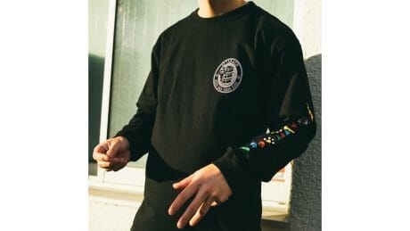 The pop typography is goofy! This is a collaboration that sneakerheads should check out.