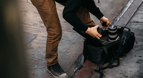 The best bag for camera users is in chrome.