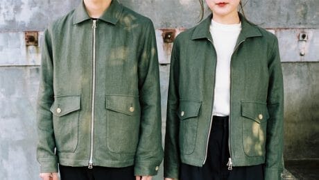 満点の色別注です！ 1LDK アパートメンツがニュアンスのリネンジャケットをアレンジ。