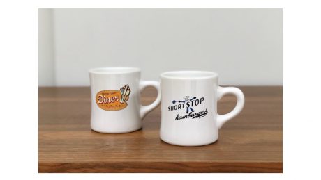 Thrifty-look tableware with an American roadside scene.