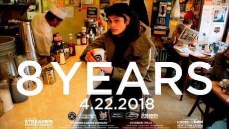 Streamer Coffee celebrates its 8th anniversary with a fat free cup of coffee!