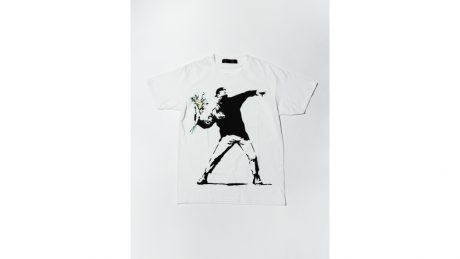 Great with T-shirts. Masked artist Banksy's graffiti T-shirts are now available.