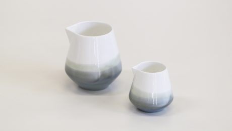 Beautiful pottery made in England . Reiko Kaneko's pop-up event at Sunspel .