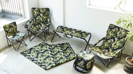 Outdoor is the place to be with this camo-patterned series. Nano Universe asked LOGOS for a special order!