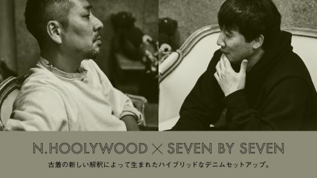 A hybrid denim set-up created through a new interpretation of vintage clothing.