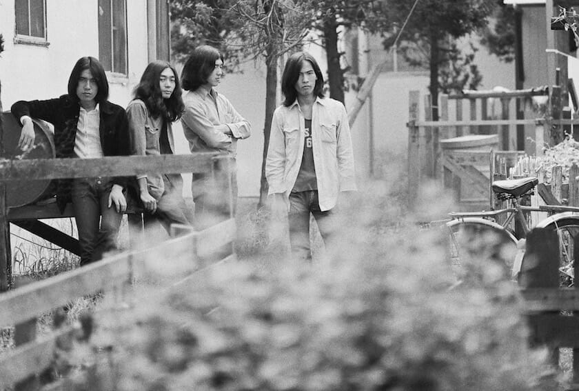 左から、松本隆、細野晴臣、大瀧詠一、鈴木茂。 From left: Takashi Matsumoto, Haruomi Hosono, Eiichi Ohtaki and Shigeru Suzuki.