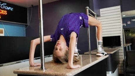 The new Adidas Originals x Alexander Wang is wrinkled.