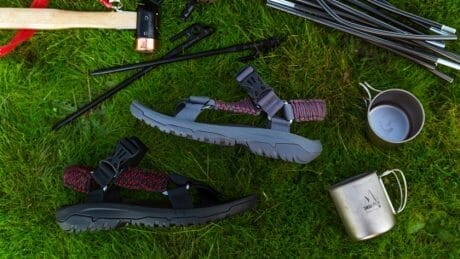 How about a pair of sports sandals made by Snow Peak and Teva for your summer companion?