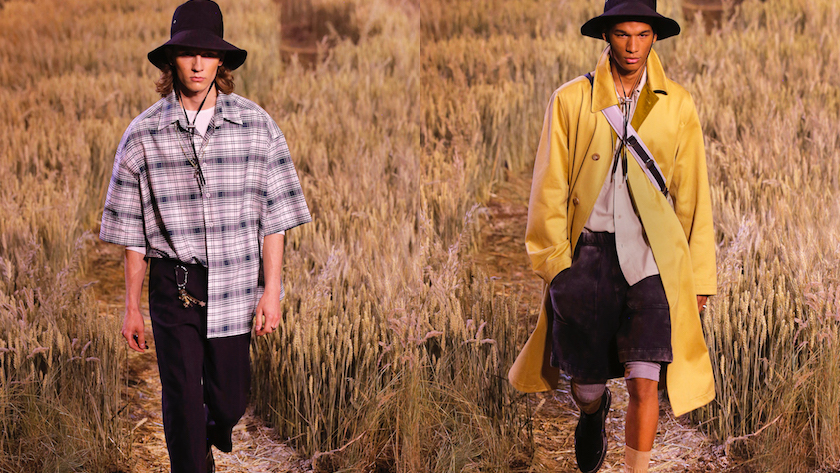 The runway is a wheat field! Ami Alexandre Matussi's Spring/Summer 2019 Collection.