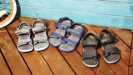 New Balance sandals make the summer scene easy and comfortable.