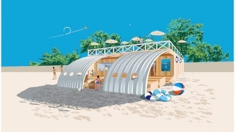 Helly Hansen opens a beach house on Isshiki Beach in consideration of the global environment.