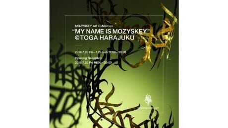 トーガ ビリリースのグラフィックを手がけたMOZYSKEYが、TOGA 原宿店にて展示&スペシャルアイテムを発売。