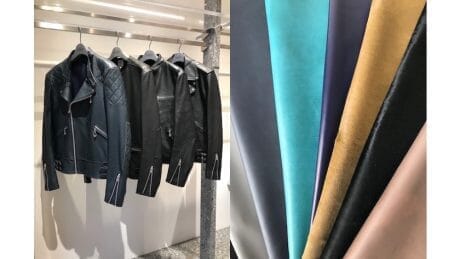 A piece for your special needs. A custom order event featuring rhinoceros biker jackets was held.