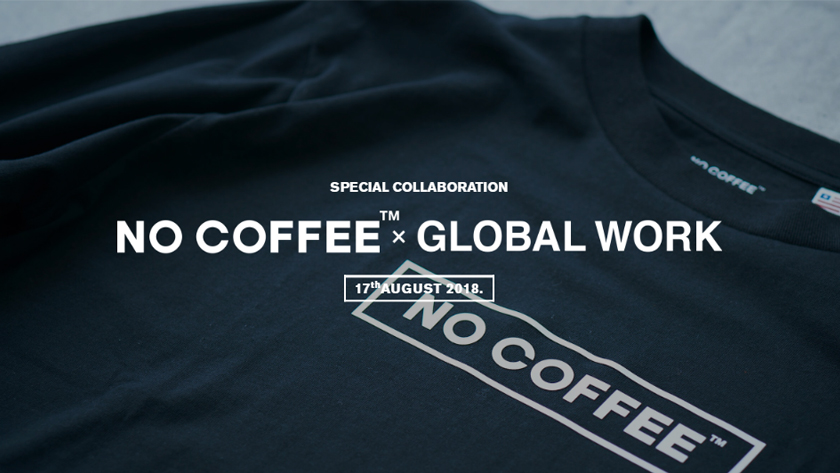 GLOBAL WORK　NO COFFEE シャツ　Mサイズ　新品タグ付　即購入