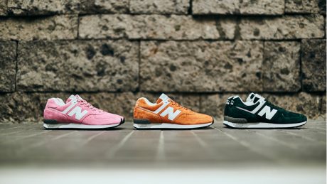 Also available in a rare pink! Anniversary model of the suede-clad 576.