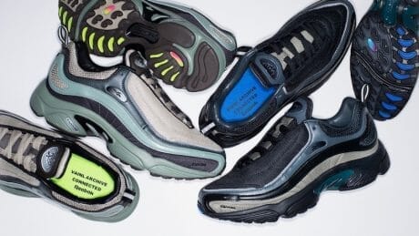 トレンドと違和感が同居。リーボック クラシックとヴァイナル アーカイブのコラボレーションシューズ。