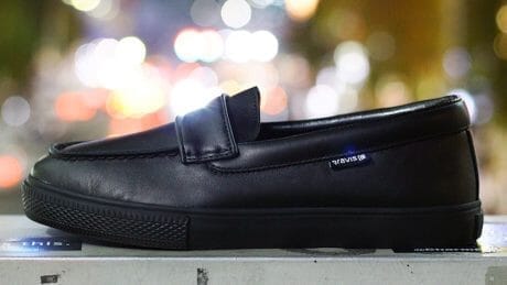 A supreme loafer by 10 sagger and Gravis with a focus on travel.