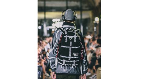 White Mountaineering collaborates with the bag brand for the first time! . The bag clad in reflector tape is outstanding.