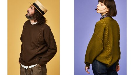 Plowed rice fields and budding plants. Spring knits from Yashiki.