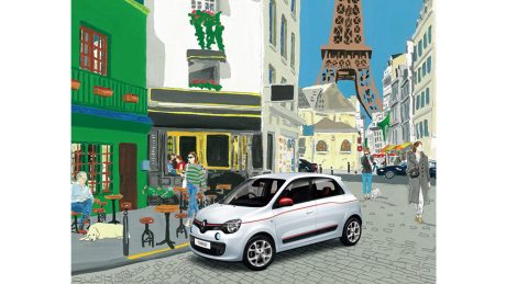 パリが仕立てたコンパクトカー・トゥインゴの限定車は、フレンチタッチが利いてます。