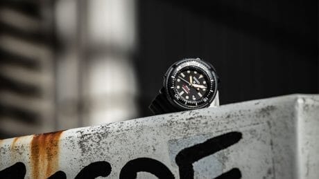 A design philosophy poured in. Lower case style diver scuba.