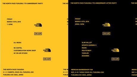 ON AIR and Meriken Barbershop will also participate in The North Face Fukuoka Store's 7th anniversary event.