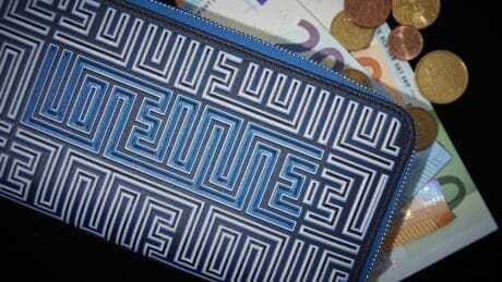 Loewe's wallet that evokes a sense of nostalgia.