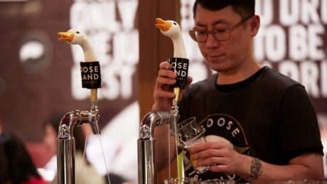 Goose Island proposes a relationship between running and beer.