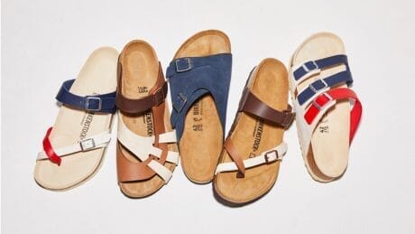 Is the highlight the tricolor? Birkenstock is introducing a series of models this summer.