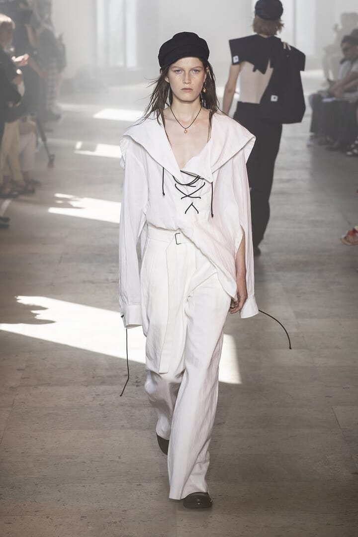 ANN DEMEULEMEESTER 2019AW フェイクファーバンダナ Top-1374_d4db89db-955b-490a-